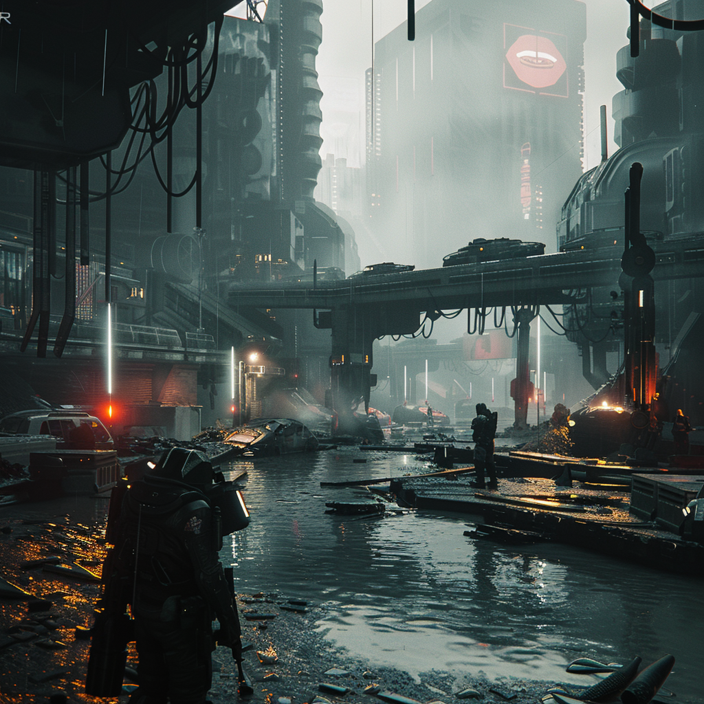 Ai image of dystopian city